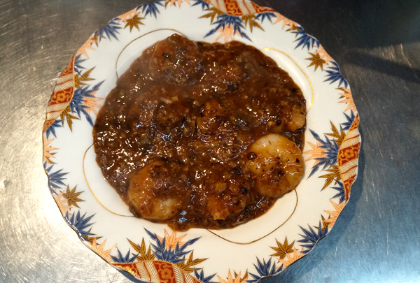 エビの黒豆ソース