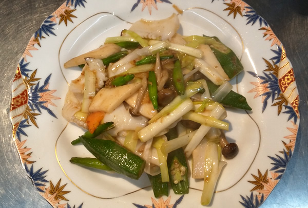 紋甲イカのXO醤炒め