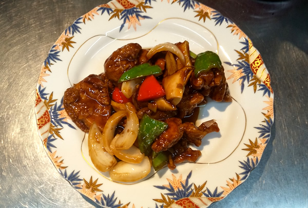 鶏肉の唐揚げ、甘酢辛子炒め