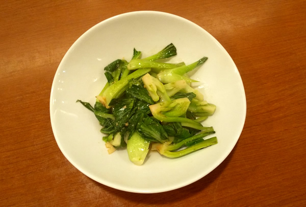 青梗菜のニンニク炒め